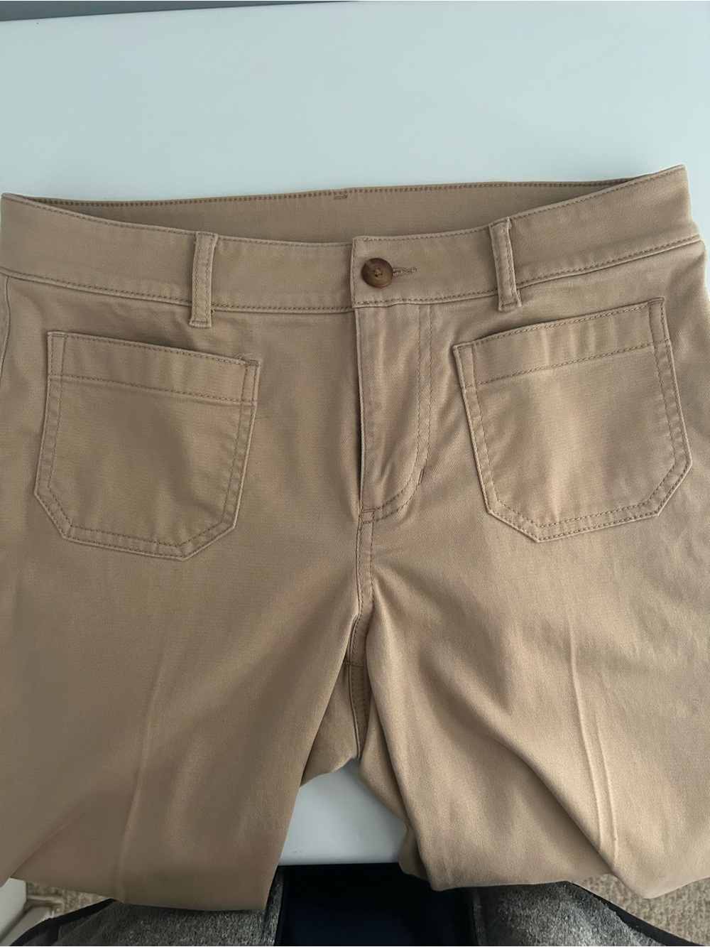 L.L.Bean Khaki Stretch Pull-On Pants